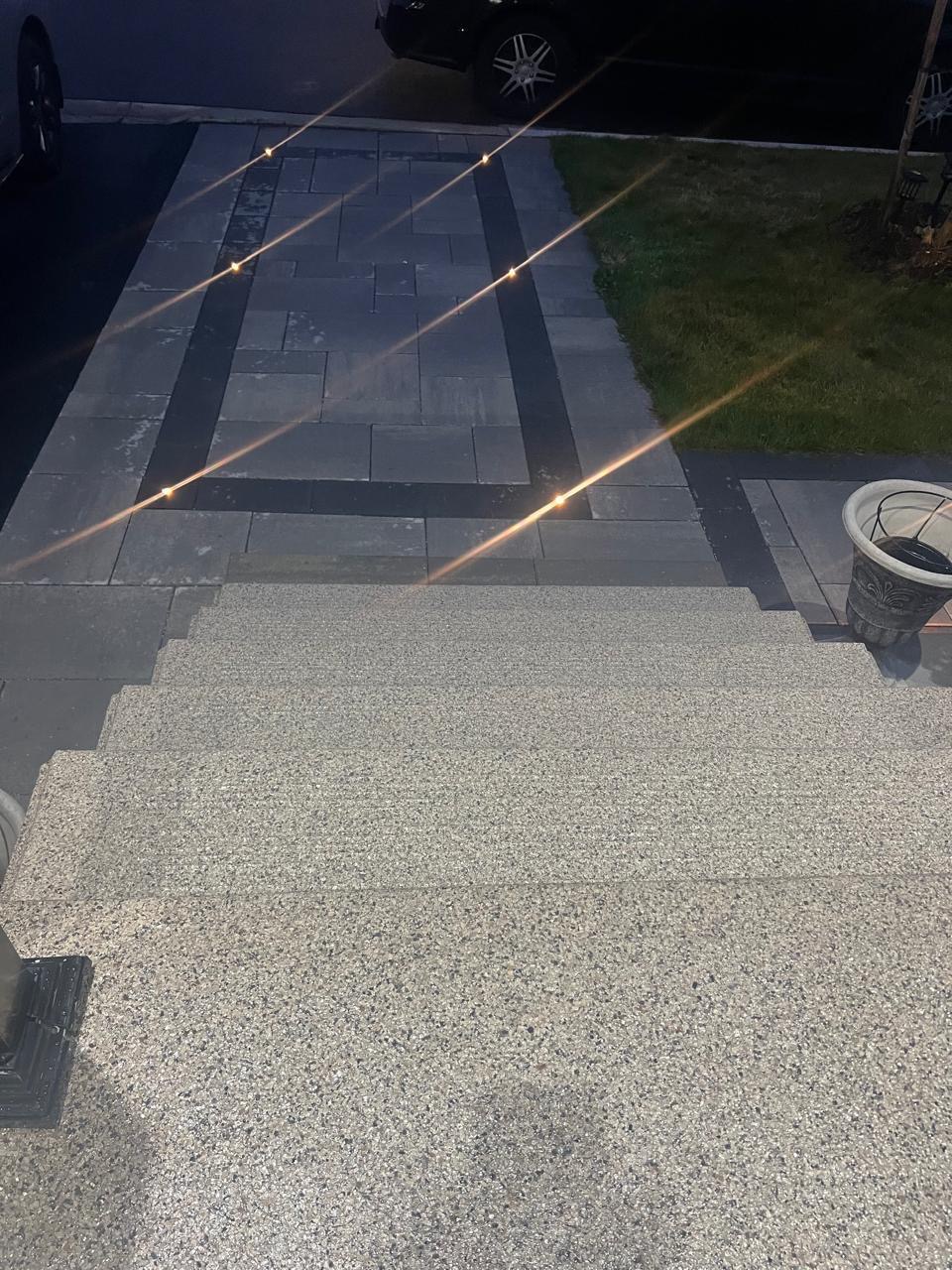 Exterior epoxy stairs