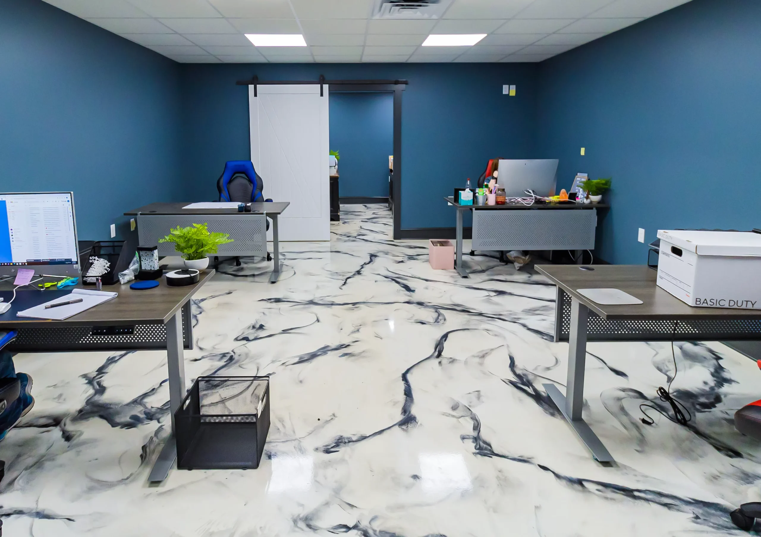Luxury metallic epoxy floor