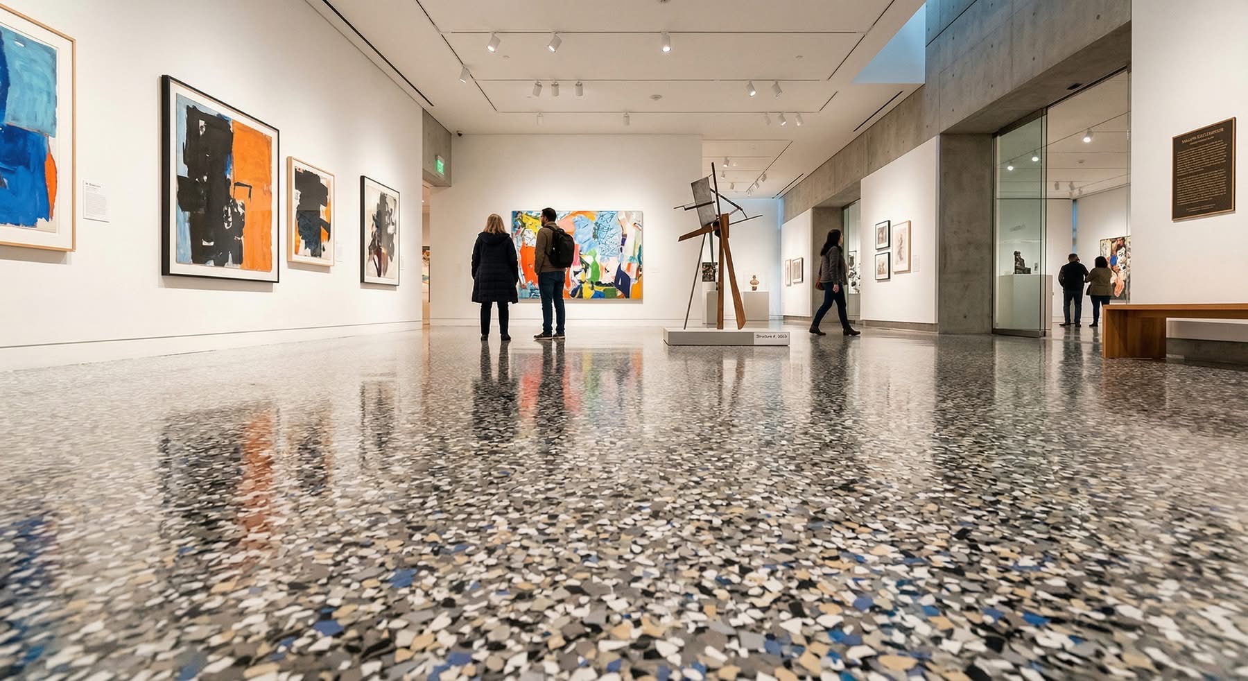 Polished concrete floor