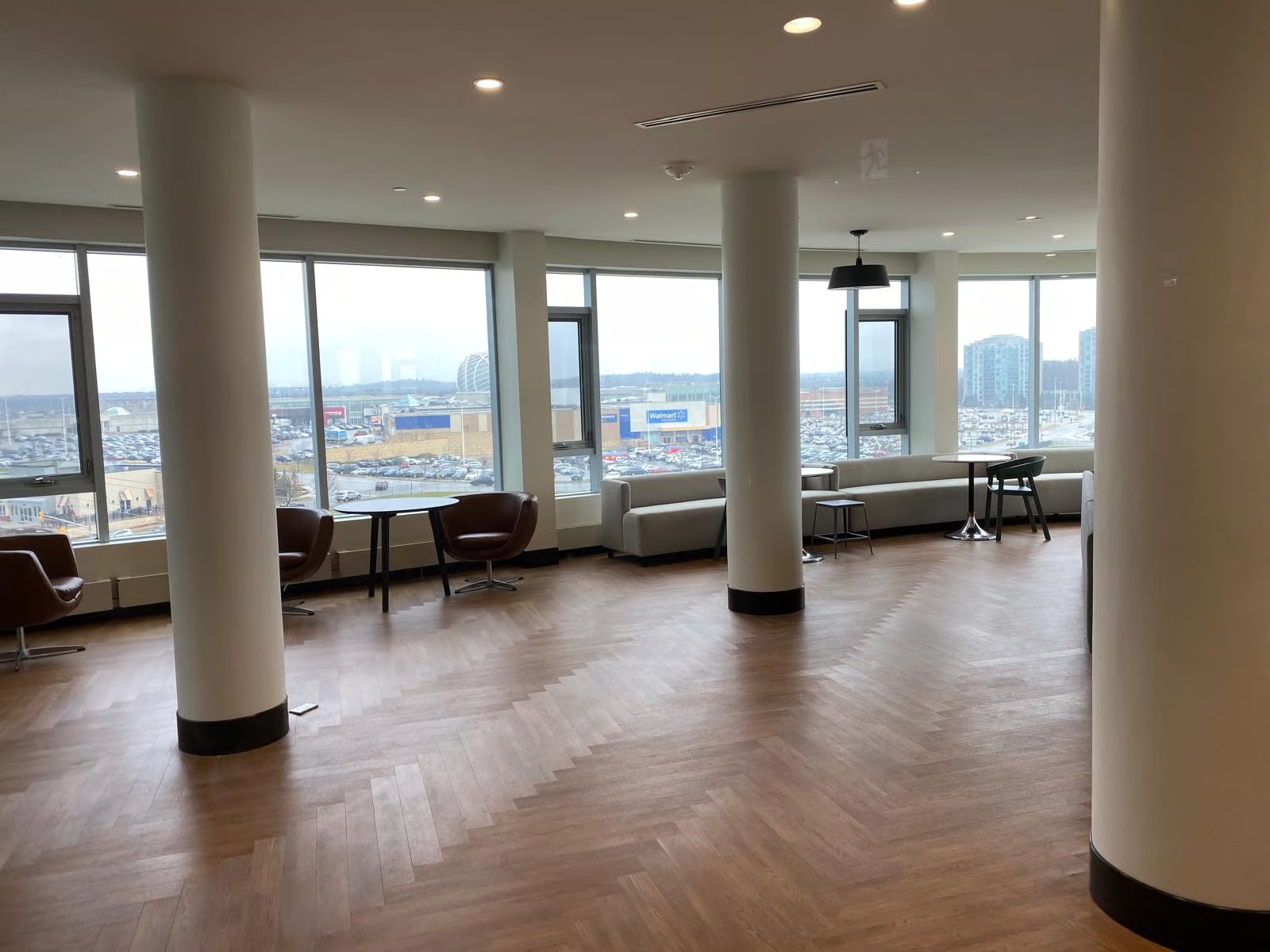 Shared lounge area with finished surfaces